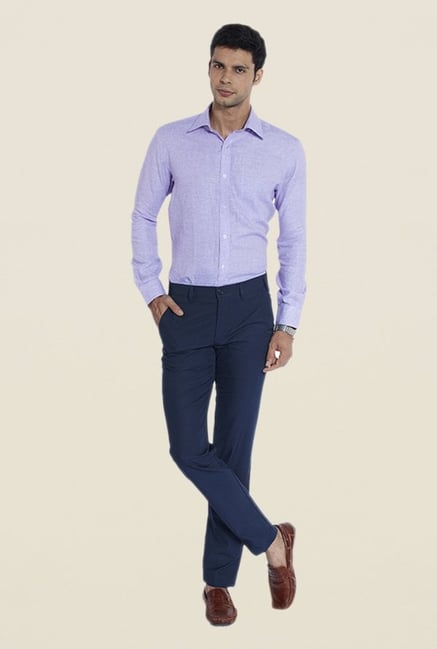 Park Avenue Purple Solid Shirt Park Avenue Purple Solid Shirt