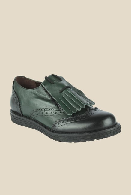 Salt 'n' Pepper Cica Green & Black Brogue Shoes Salt 'n' Pepper Cica Green & Black Brogue Shoes