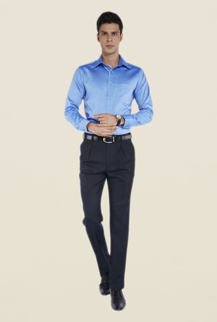 Park Avenue Navy Pleated Trouser Park Avenue Navy Pleated Trouser