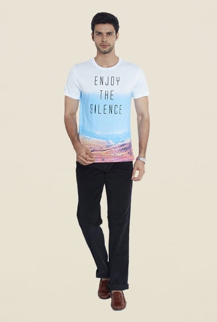 Parx White Graphic Print T Shirt Parx White Graphic Print T Shirt