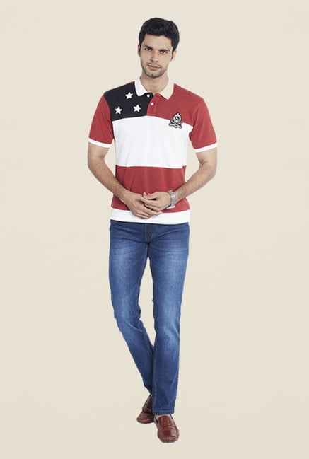 Parx Maroon Solid T Shirt Parx Maroon Solid T Shirt
