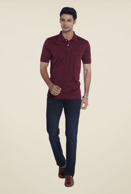 ColorPlus Maroon Solid T Shirt ColorPlus Maroon Solid T Shirt