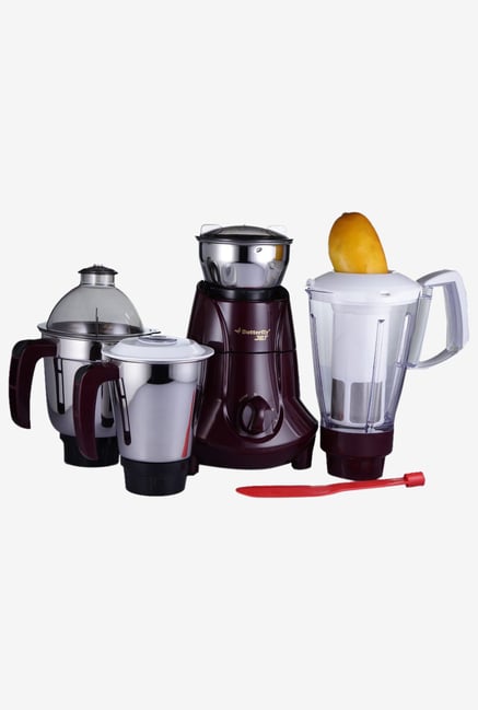 Butterfly Jet 750-Watt Mixer Grinder With 4 Jars (Cherry) Butterfly Jet 750-Watt Mixer Grinder With 4 Jars (Cherry)