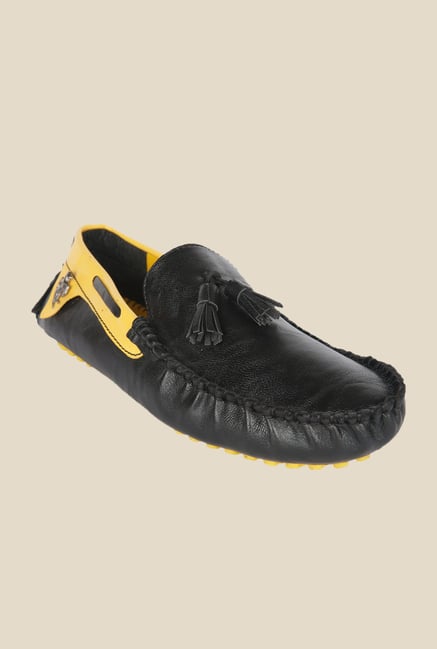 Wega Life Grast Black & Yellow Loafers Wega Life Grast Black & Yellow Loafers