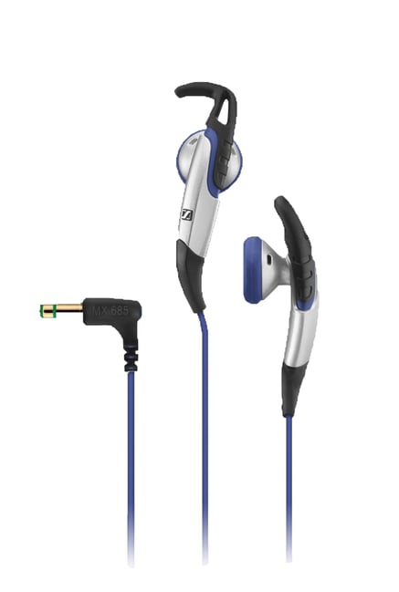 Sennhesier MX685 SPORTS In-Ear Headphones - Blue & Silver Sennhesier MX685 SPORTS In-Ear Headphones - Blue & Silver