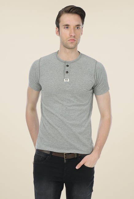 Basics Grey Solid T-shirt Basics Grey Solid T-shirt