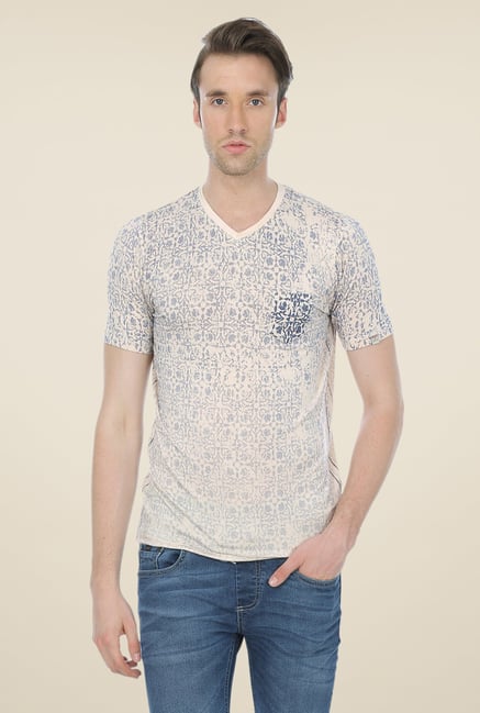 Basics Peach Printed T-shirt Basics Peach Printed T-shirt