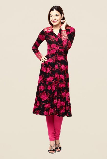 Ira Soleil Black Printed Kurta Ira Soleil Black Printed Kurta