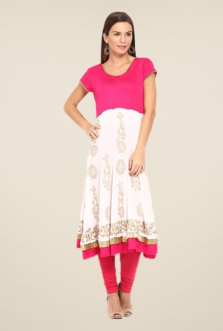Ira Soleil White Printed Kurta Ira Soleil White Printed Kurta