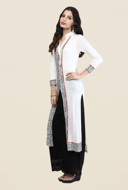 Ira Soleil White Printed Kurta Ira Soleil White Printed Kurta