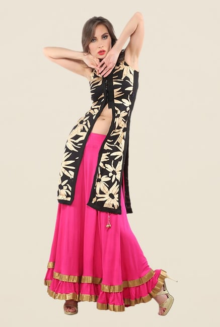 Ira Soleil Black Printed Kurta Ira Soleil Black Printed Kurta