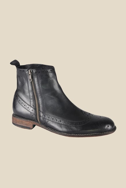 Salt 'n' Pepper Ray Black Brogue Boots Salt 'n' Pepper Ray Black Brogue Boots