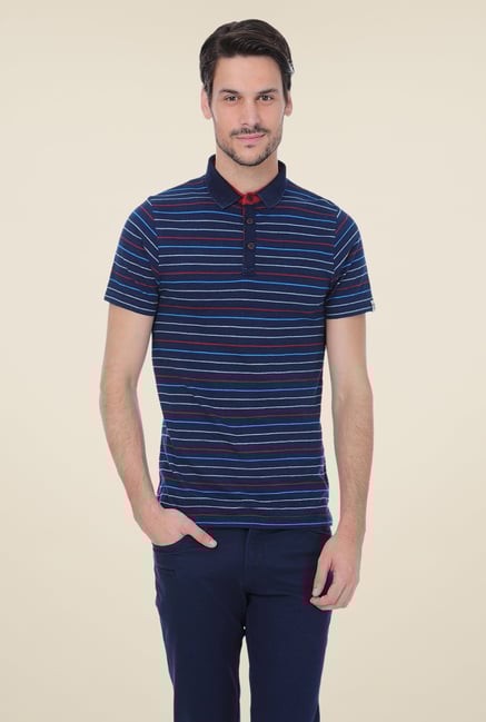Basics Navy Cotton Polo T-shirt Basics Navy Cotton Polo T-shirt