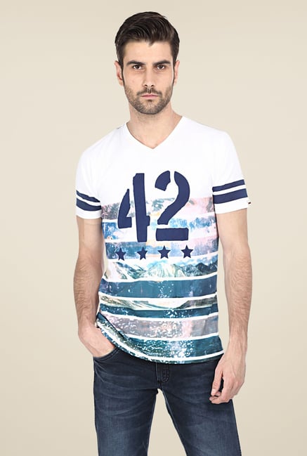Basics White Printed T-shirt Basics White Printed T-shirt