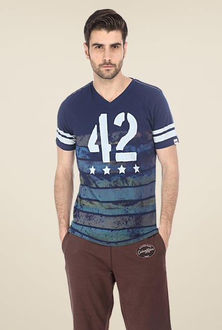 Basics Navy Printed T-shirt Basics Navy Printed T-shirt