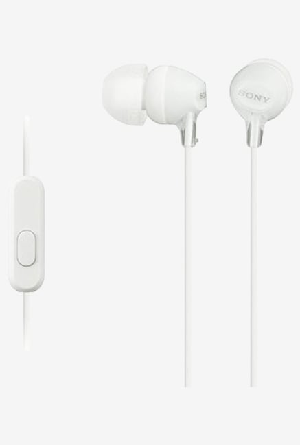 Sony MDR-EX15AP In the Ear Headphones with Mic (White) Sony MDR-EX15AP In the Ear Headphones with Mic (White)