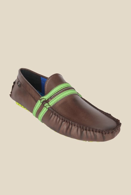 Wega Life Fusion Brown & Green Loafers Wega Life Fusion Brown & Green Loafers