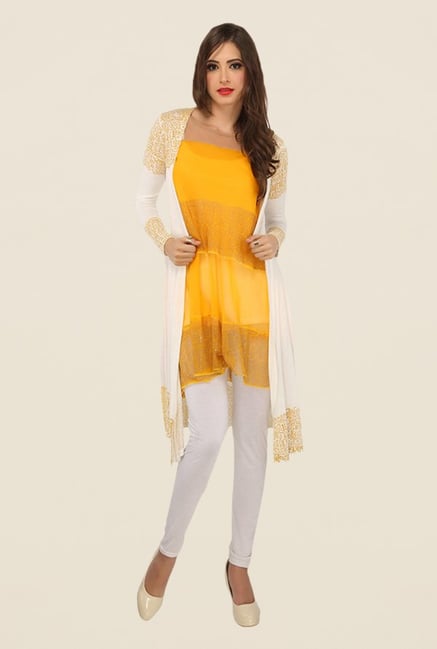 Ira Soleil Yellow Printed Kurta Ira Soleil Yellow Printed Kurta