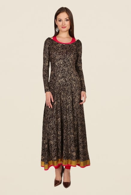 Ira Soleil Black Printed Kurta Ira Soleil Black Printed Kurta