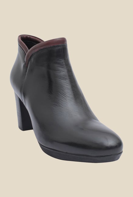Salt 'n' Pepper Ryana Black & Wine Booties Salt 'n' Pepper Ryana Black & Wine Booties