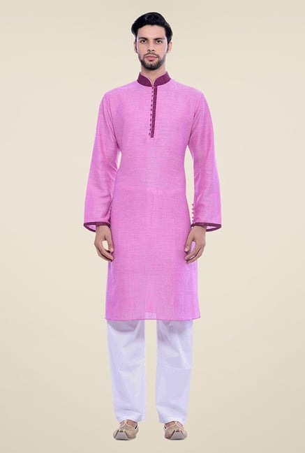 Manyavar Trendy Purple Kurta & Pyjama Manyavar Trendy Purple Kurta & Pyjama
