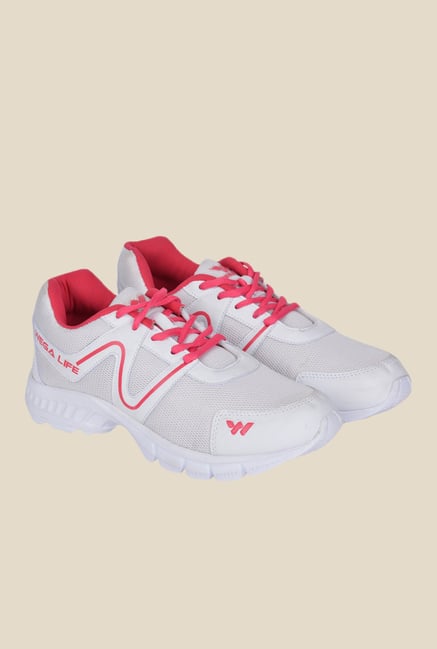 Wega Life Air White & Pink Running Shoes Wega Life Air White & Pink Running Shoes