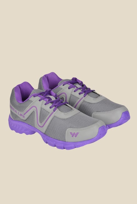 Wega Life Air Grey & Purple Running Shoes Wega Life Air Grey & Purple Running Shoes