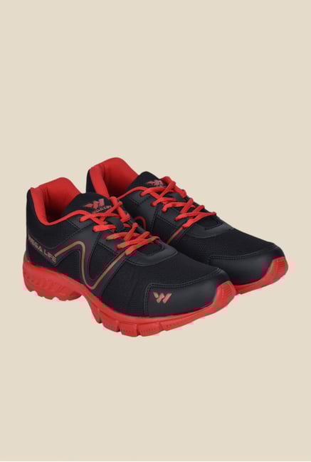 Wega Life Air Black & Red Running Shoes Wega Life Air Black & Red Running Shoes