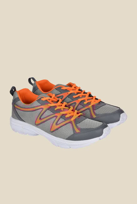 Wega Life Run Grey & Orange Running Shoes Wega Life Run Grey & Orange Running Shoes