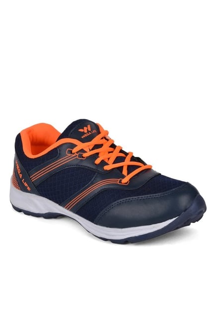 Wega Life Fader Navy & Orange Running Shoes Wega Life Fader Navy & Orange Running Shoes