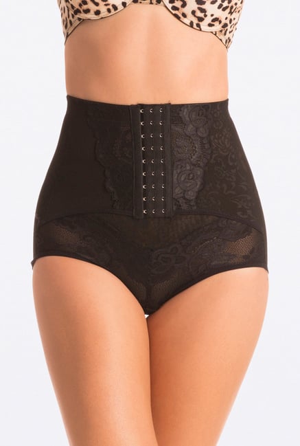 Pretty Secrets Black High Waist Shaping Brief With Cincher Pretty Secrets Black High Waist Shaping Brief With Cincher