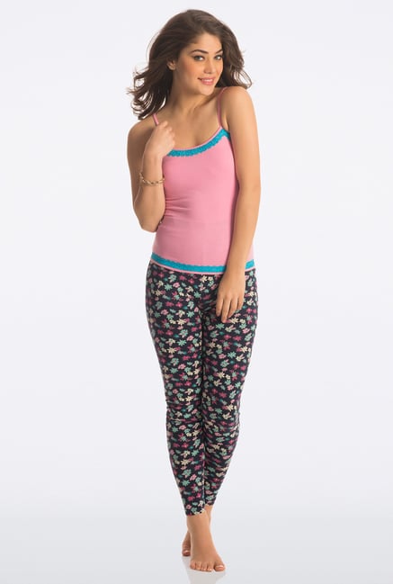 Pretty Secrets Multicolor Ditsy Floral Navy Leggings Pretty Secrets Multicolor Ditsy Floral Navy Leggings