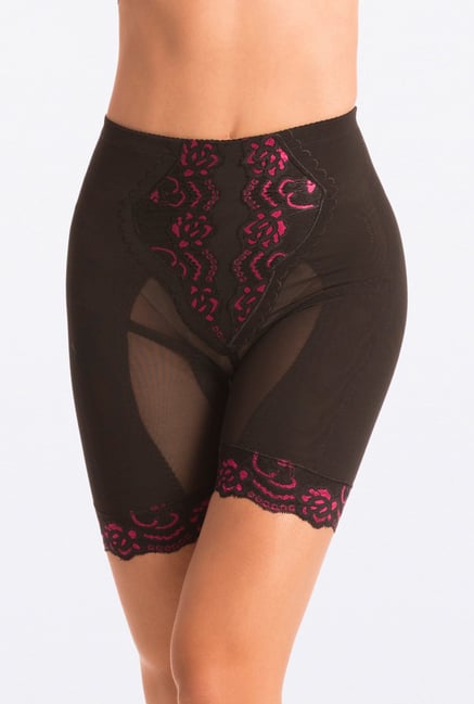 Pretty Secrets Black Pink Lace Slimming Hip & Thigh Shaper Pretty Secrets Black Pink Lace Slimming Hip & Thigh Shaper