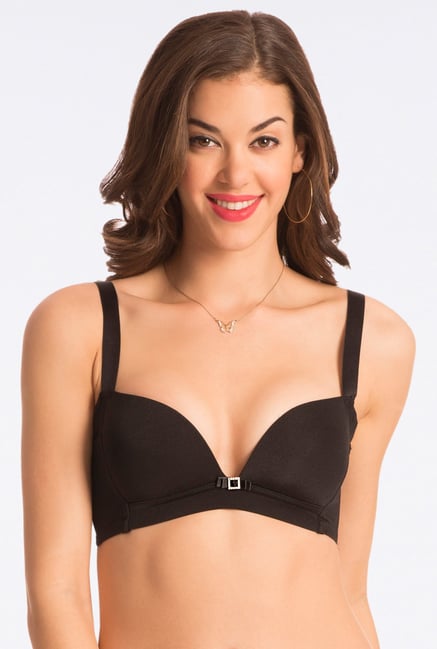 Pretty Secrets Slim Sexy Black Beauty Wirefree Plunge Bra Pretty Secrets Slim Sexy Black Beauty Wirefree Plunge Bra