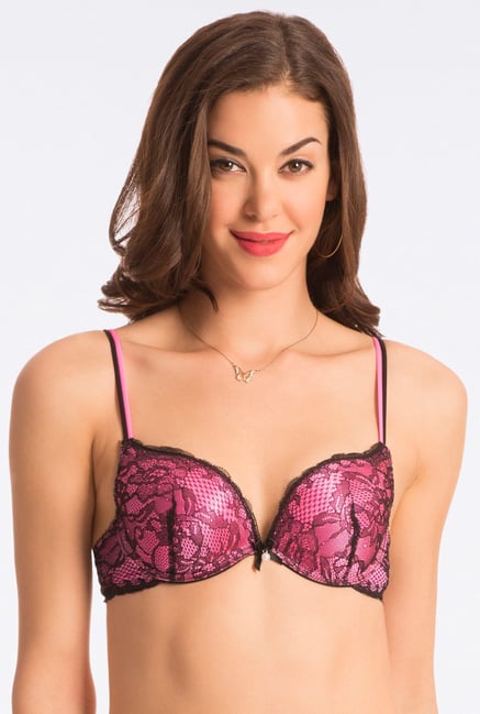 Pretty Secrets Scandalous Bubblegum Pink Plunge Push Up Bra Pretty Secrets Scandalous Bubblegum Pink Plunge Push Up Bra