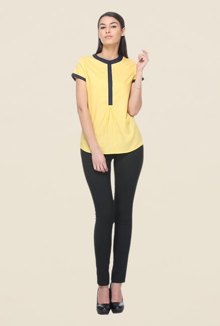 Kaaryah Yellow Solid Top Kaaryah Yellow Solid Top
