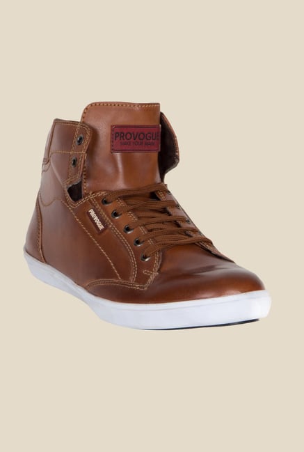 Provogue Tan Ankle High Sneakers Provogue Tan Ankle High Sneakers