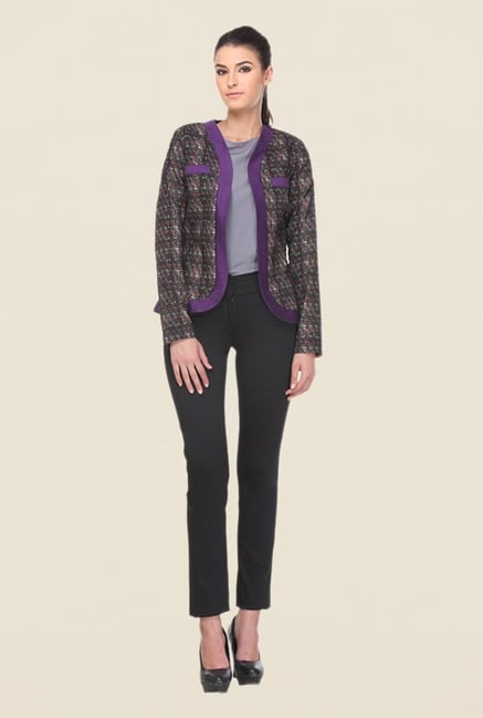 Kaaryah Black Checks Jacket Kaaryah Black Checks Jacket