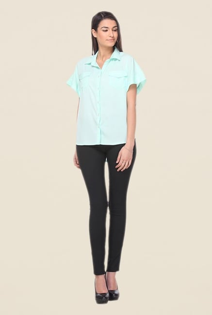 Kaaryah Turquoise Solid Shirt Kaaryah Turquoise Solid Shirt