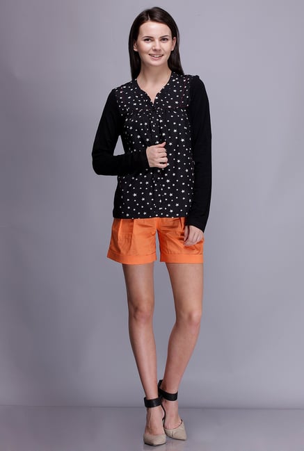 Kaaryah Black Printed Top Kaaryah Black Printed Top