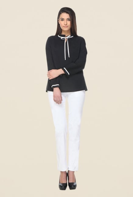 Kaaryah Black Solid Top Kaaryah Black Solid Top