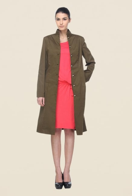 Kaaryah Brown Solid Coat Kaaryah Brown Solid Coat