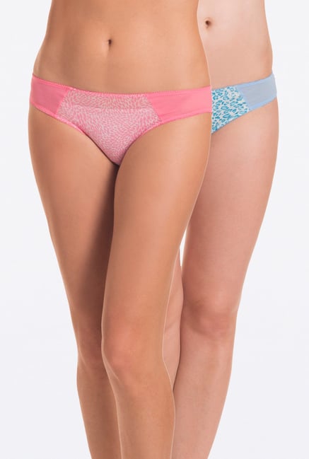PrettySecrets Aqua & Pink Printed Bikini (Pack of 2) PrettySecrets Aqua & Pink Printed Bikini (Pack of 2)