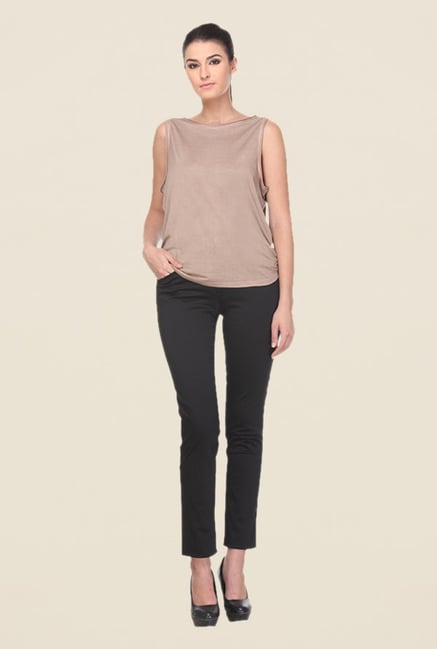 Kaaryah Taupe Solid Top Kaaryah Taupe Solid Top