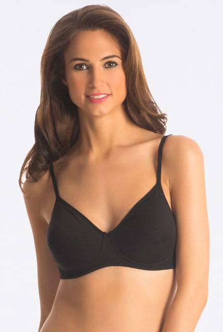 PrettySecrets Flattering Black Snug Fit Wireless Bra PrettySecrets Flattering Black Snug Fit Wireless Bra