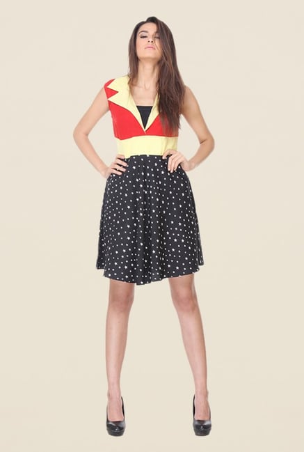 Kaaryah Black & Red Printed Dress Kaaryah Black & Red Printed Dress