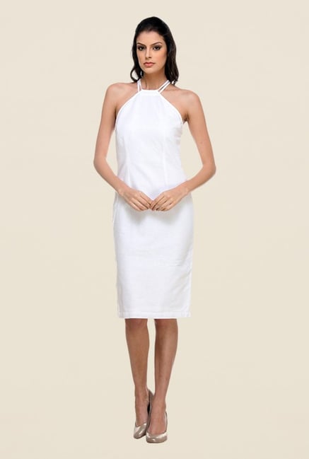 Kaaryah White Halter Neck Dress Kaaryah White Halter Neck Dress