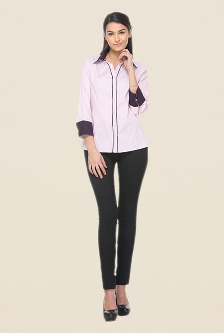 Kaaryah Lilac Solid Shirt Kaaryah Lilac Solid Shirt