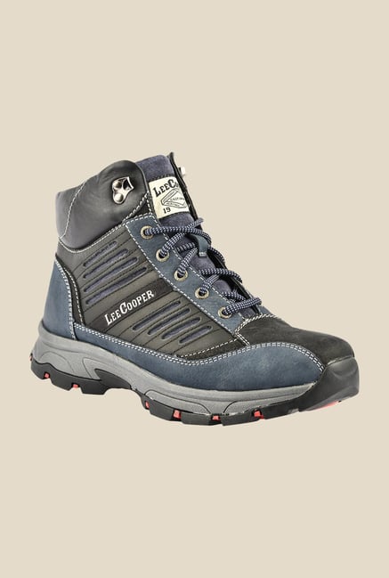 Lee Cooper Black & Navy Biker Boots Lee Cooper Black & Navy Biker Boots