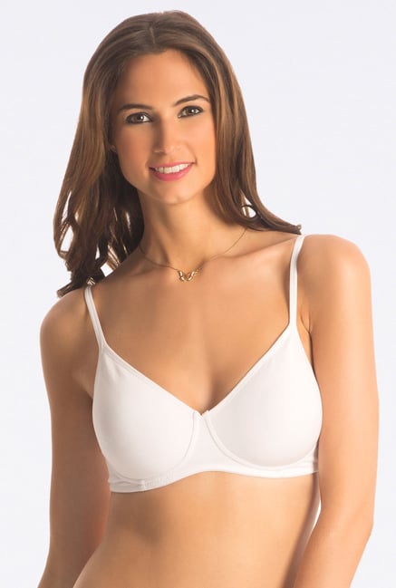 PrettySecrets Snow White Snug Fit Wireless Bra PrettySecrets Snow White Snug Fit Wireless Bra